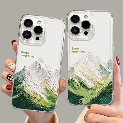 适用一加iqoo手机壳油画山峰