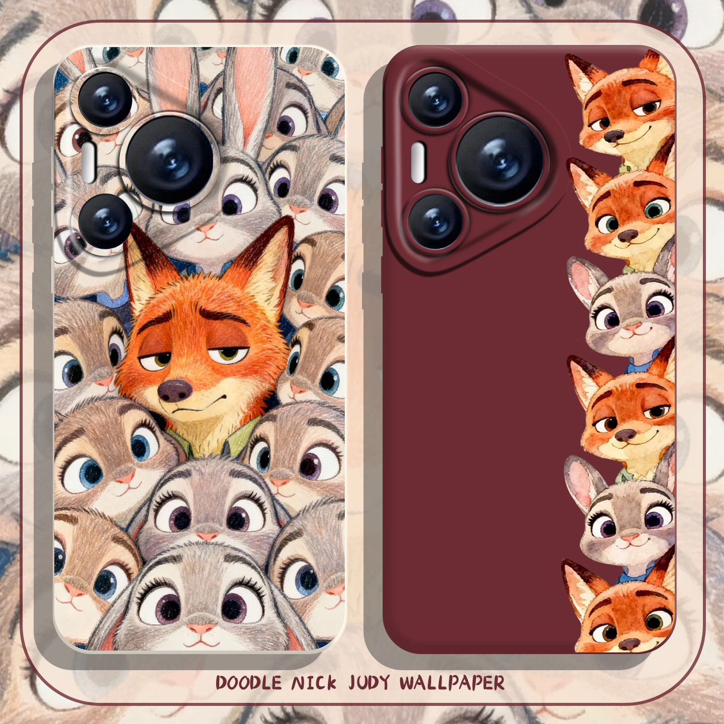 适用华为手机壳叠叠乐尼克朱迪