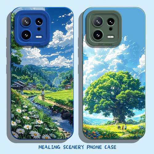 适用小米红米手机壳治愈系风景