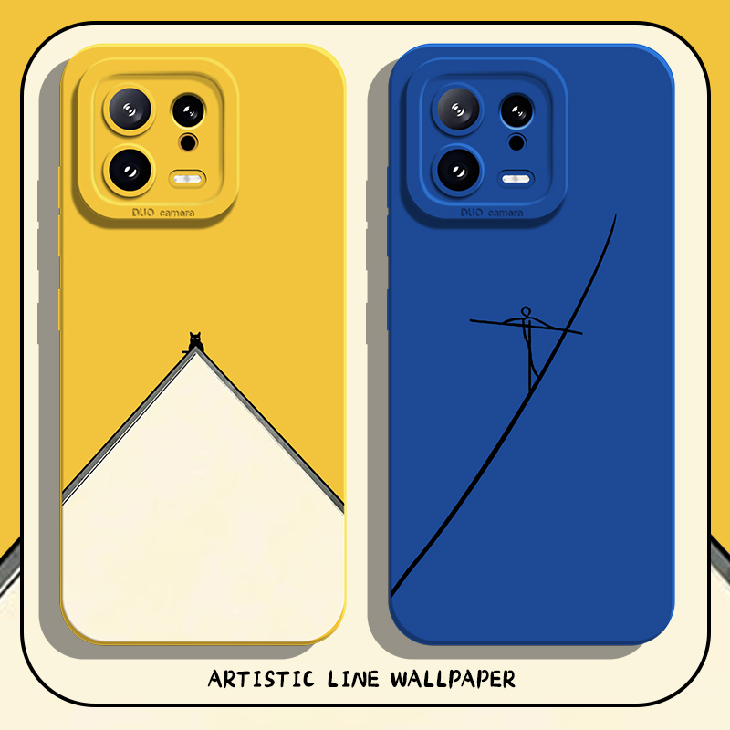 适用小米红米手机壳艺术线条