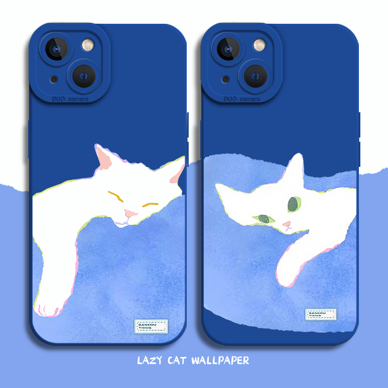 慵懒猫咪手机壳卡通新款