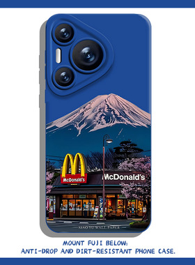 ins富士山下手机壳适用华为pura70麦门m记nova14新款mate60pro小众p50高级感40风景30雪山13/12/11/10荣耀300