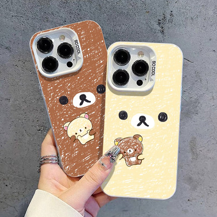 适用小米17promax手机壳15抱抱轻松熊14pro情侣13卡通12可爱11红米k90k80k70k60k50k40s/k30/note10/turbo4/3