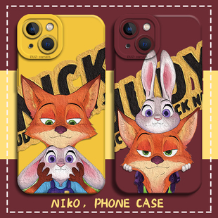 10r 11s 适用一加ace3朱迪5尼克2手机壳iqoo12pro疯狂动物城1 7兔子6se vivo 11情侣10卡通neo9狐狸8