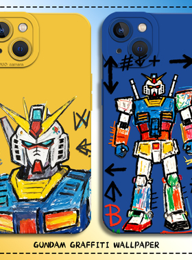 适用一加ace6手机壳iqoo15涂鸦1+13高达12pro机动战士neo11机甲10动漫9新款8/7se/5至尊版3/2男r/t/oppo/vivo