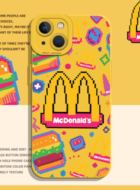 适用苹果17手机壳iphone16promax像素风15plus麦门m记14pro创意13mini黄色12硅胶11小众8p高级感7潮牌xs/xr/x