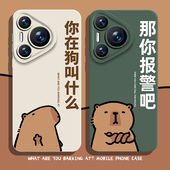 8荣耀200 那你报警吧手机壳适用华为pura80卡皮巴拉nova14趣味mate70pro搞怪p60文字50情侣40 100