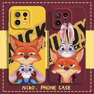 k90 k50k40 note11 15情侣14pro疯狂动物城13兔子12红米k80k70狐狸k60至尊版 尼克朱迪手机壳适用小米17promax