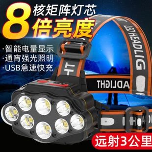 夜钓灯矿灯 LED头灯超长续航100小时强光远射可充电防水超亮头戴式