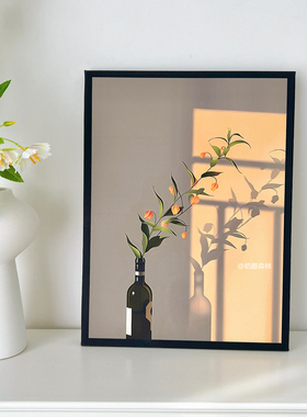 ins风光影植物 治愈系小清新北欧文艺小众温馨挂画玄关摆件装饰画