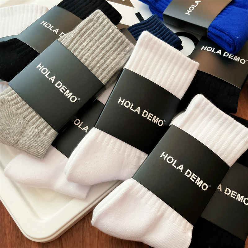 袜子男士中筒袜秋冬加厚男长筒袜