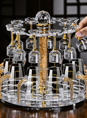 水晶白酒杯轻奢高档玻璃高级感二两分酒器创意酒具套装家用一口杯