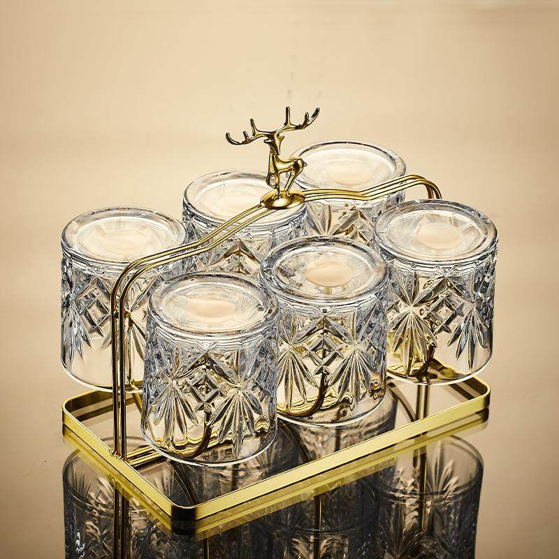 水晶玻璃威士忌酒杯创意高级感酒具洋酒啤酒杯子轻奢高档套装家用,餐饮具,洋酒/威士忌杯,淘宝优惠券,粉丝福利购,淘宝优惠卷