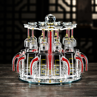 水晶玻璃白酒杯高脚杯酒具酒杯轻奢高档家用酒盅小盏一口杯