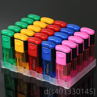 正品新款塑料翻盖透明下滑防风充子创可气打火机广告意LOG电O定制