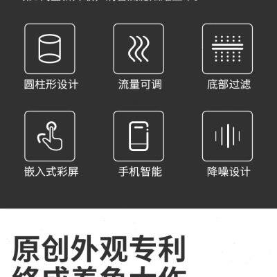 龙鱼阁圆柱客厅 家用中小型鱼缸 下过滤生态懒人水族箱