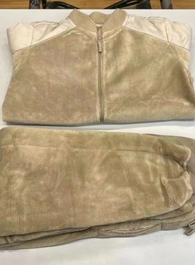 正品新款土黄色边防巡逻绒衣绒裤抓绒衣拉链冬季防寒保暖套装户外