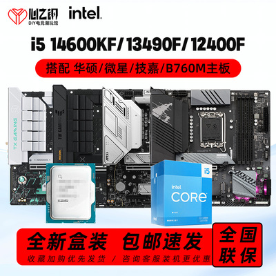 英特尔 I5 13490F 13600KF 14600KF 散片 盒装 +b760 CPU主板套装