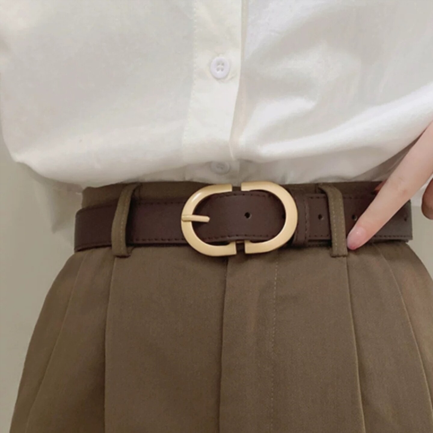宽皮带女百搭棕色ins风潮裤带牛仔裤女士裤腰带高级感装饰配西装