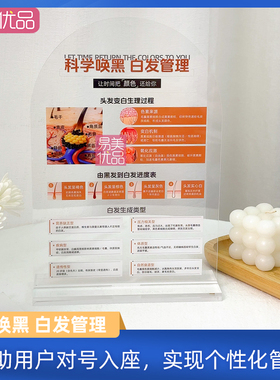 亚克力科普摆件科学唤黑白发管理头发变白过程图示养生馆推荐教学