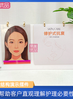 美容院面部面诊结构演示摆件肌肤解剖美肤知识项目成交接待神器台