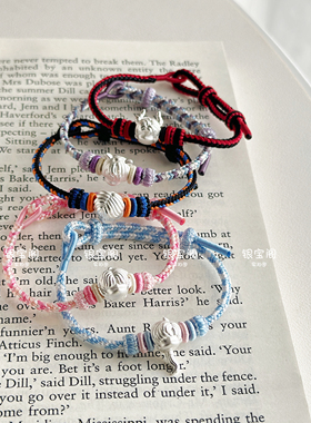 足银999恋与深空痛银手链手绳送闺蜜女孩生日圣诞礼物纯银谷子