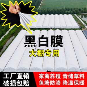 进口养殖大棚专用黑白膜防晒加厚隔热膜鱼塘防渗家禽食用菌遮光膜