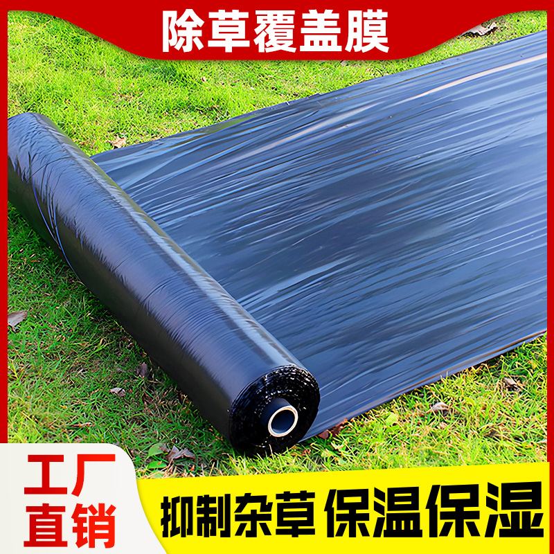 除草覆 覆盖膜黑地膜黑色农用种植加厚薄膜塑料保温防草大棚果树