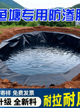 鱼塘专用防渗膜黑色鱼池养殖加厚防水布蓄水池防漏土工膜黑塑料布