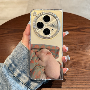 拾壳适用oppofindn3手机壳新款oppo小猪仔折叠屏保护套透明findn3典藏版可爱萌宠find n3高级感创意oppon小众