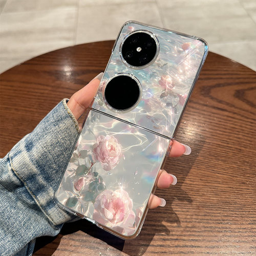 适用于华为pocket2波光玫瑰壳