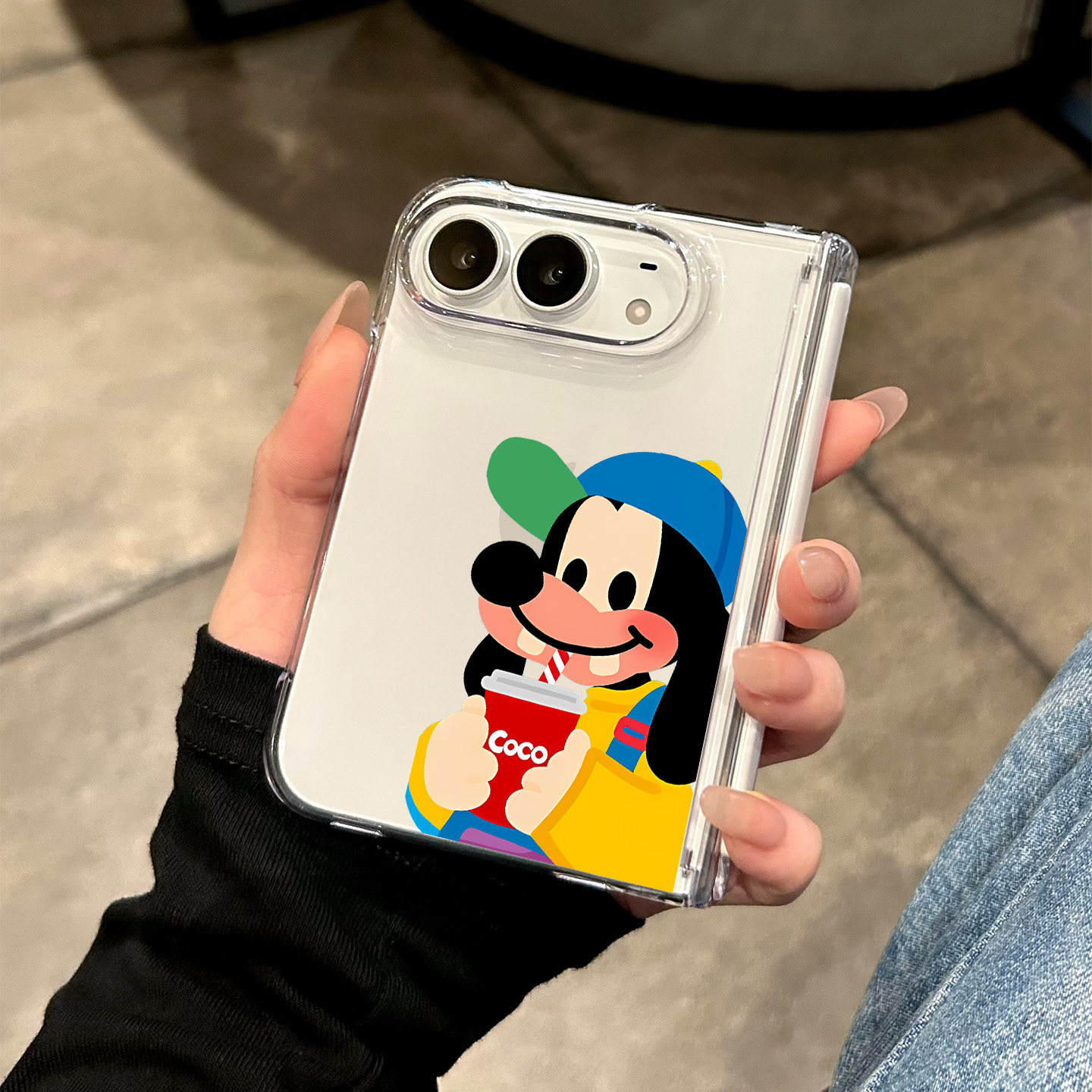 适用于苹果折叠手机壳新款iPhoneduo全包防摔iPhone18ultra高级感网红狗狗奶茶duo折叠屏外壳卡通男女透明ip