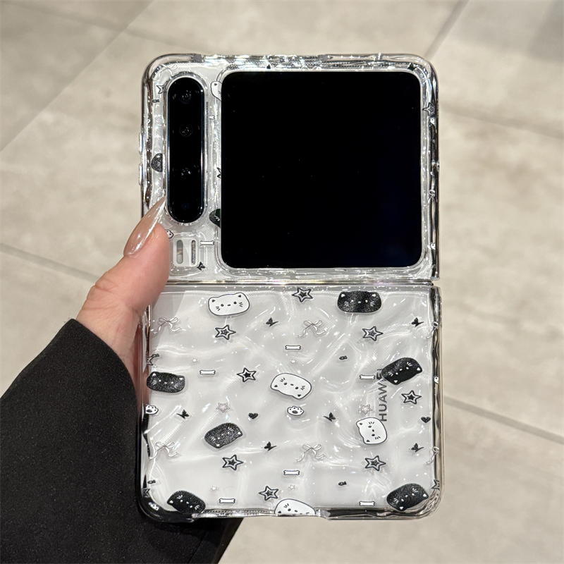 适用华为purax黑色猫咪手机壳