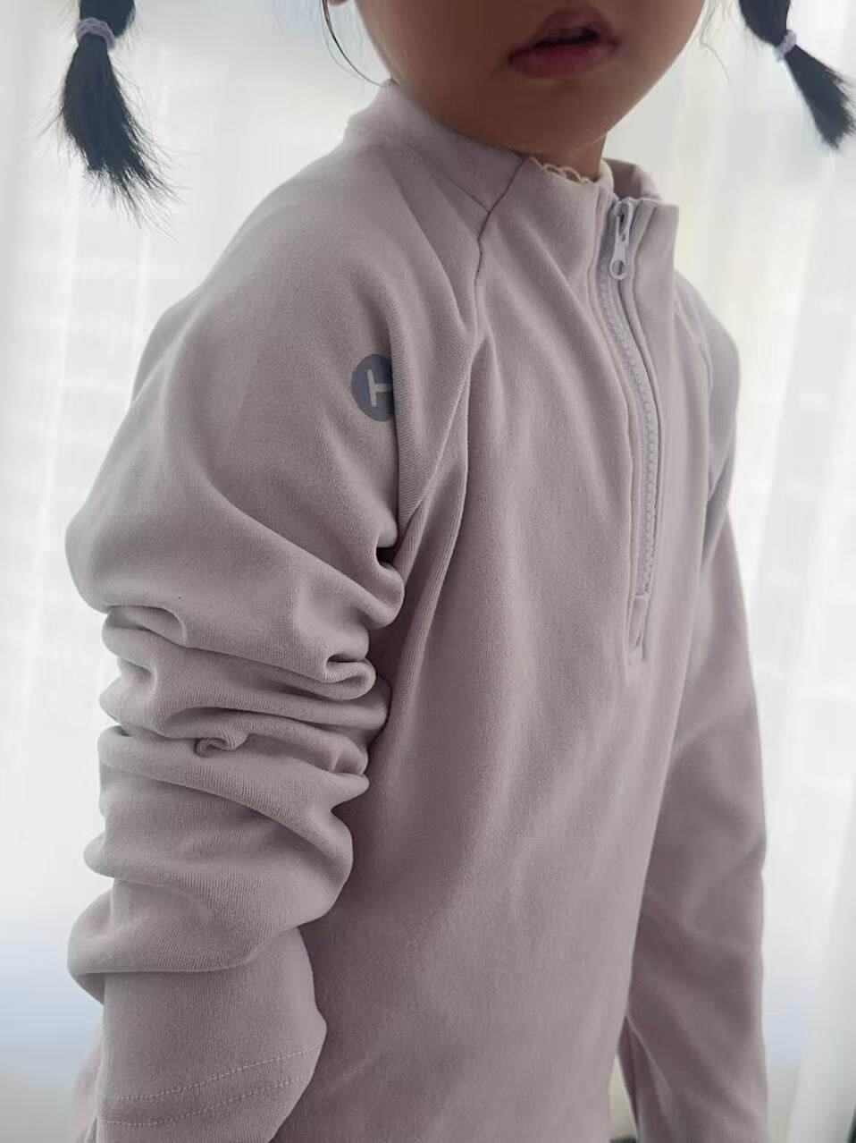 童装女童打底衫秋衣2026新款中大童长袖半拉链女孩内搭保暖衫上衣