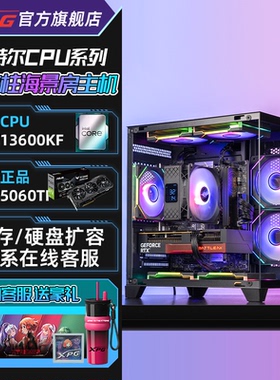 威刚XPG英特尔i5 12400F/12490F/13600KF RTX5050/5060ti/5070海景房台式组装电脑主机游戏电竞旗舰店diy整机