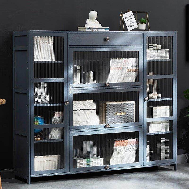 书架置物架落地多层收纳架客厅靠墙储物柜子卧室家用简易带门书柜,住宅家具,书架,淘宝优惠券,粉丝福利购,淘宝优惠卷