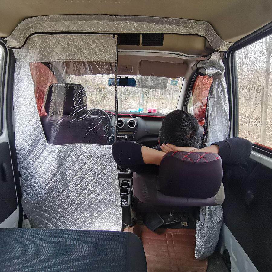 金杯海狮改装阁瑞斯加厚汽车面包车隔断风景得利卡金龙空调隔热帘