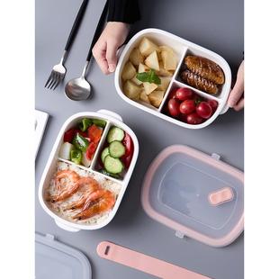 陶瓷分格饭盒便当盒保鲜碗密封带盖上班族学生带饭微波炉专用餐盒