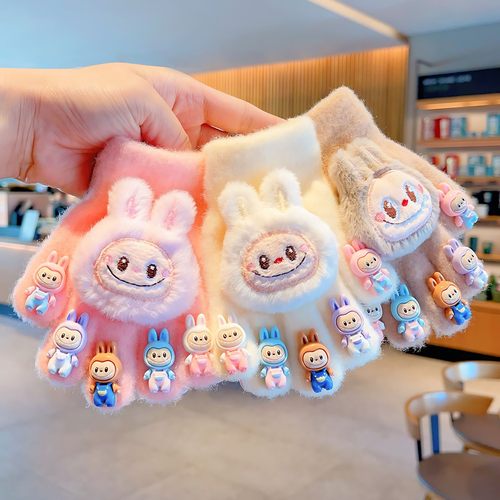 儿童分指手套2025新款可爱卡通公主宝宝男女童秋冬防寒保暖手指套