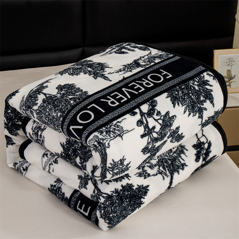 新款卡通毛毯加厚牛奶绒盖毯床单双人午睡毯小被子沙发珊瑚绒通用