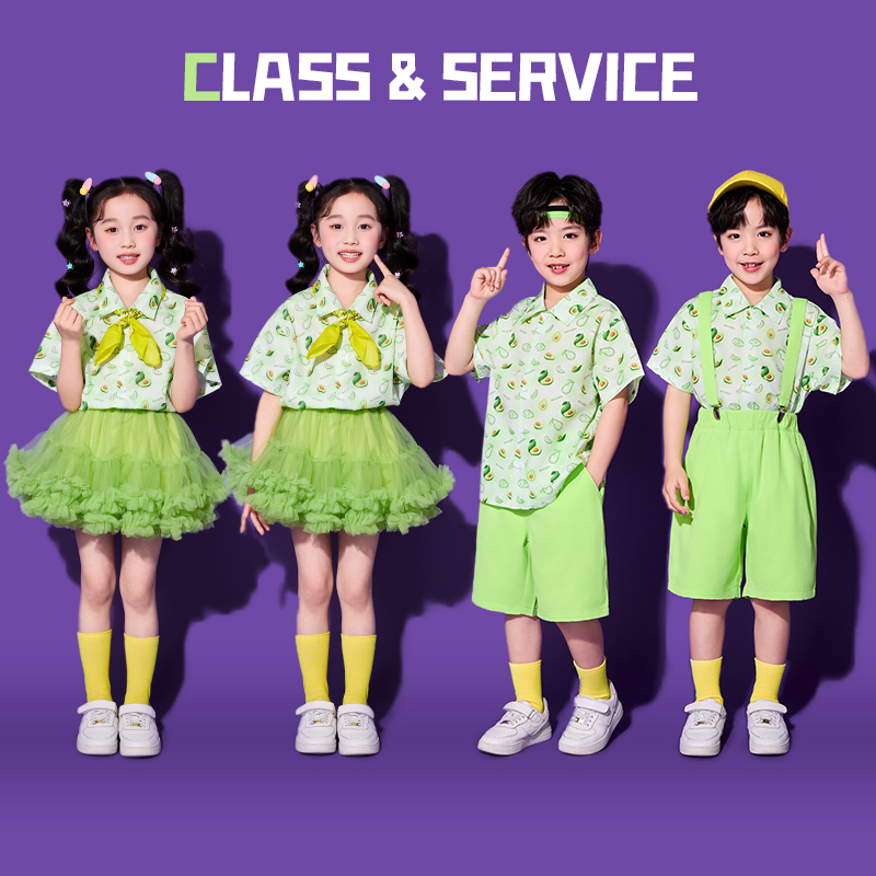 六一儿童啦啦队演出服小学生团体合唱朗诵毕业班服幼儿园舞台表演