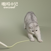 嗷呜日记老鼠尾巴硅胶逗猫棒加长杆磨牙洁牙仿生自嗨猫玩具可替换
