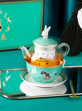 布兰兔国王子母壶礼盒茶壶英式下午茶具新婚礼茶具套装乔迁暖居