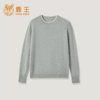 鹿王100%山羊绒长袖女羊绒衫