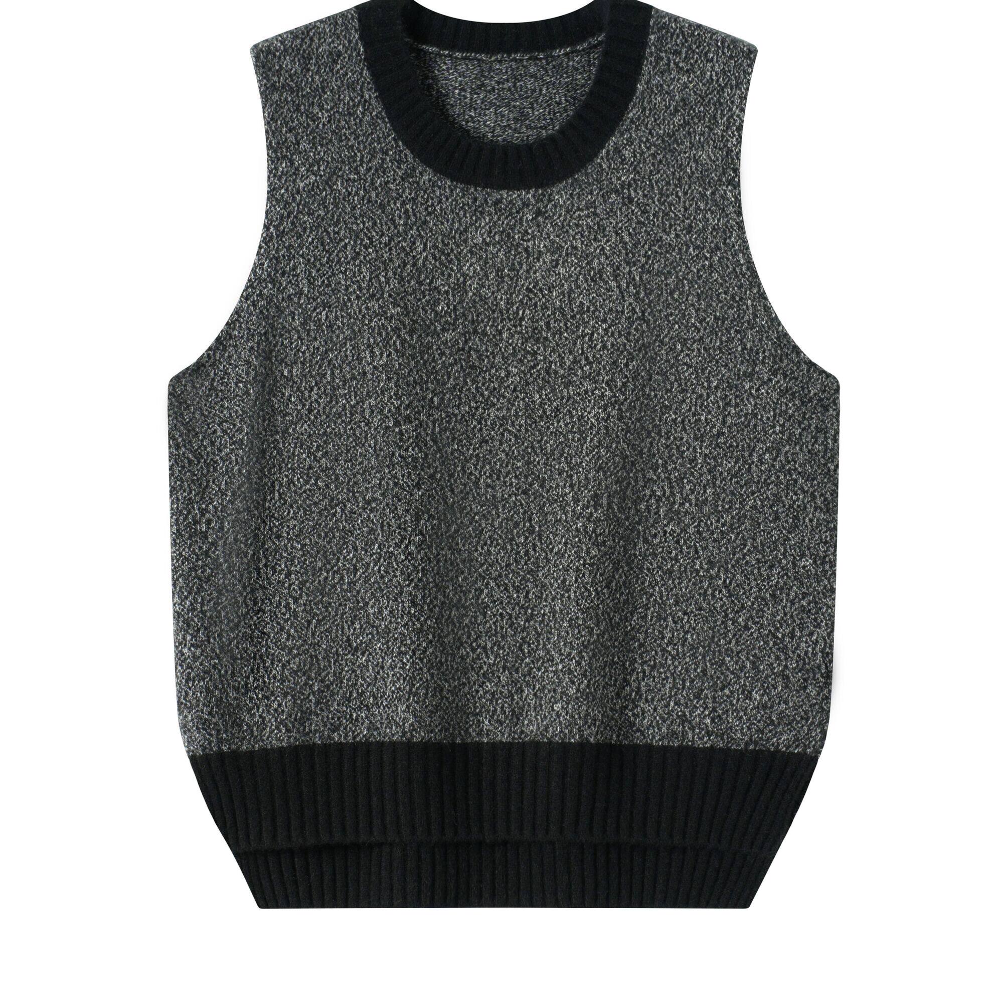 King Deer/鹿王23秋冬时尚休闲百搭圆领羊绒马甲L804212