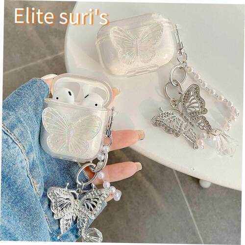 3D Cute Butterfly Funda for Airpods Pro Case Soft Clear Earp