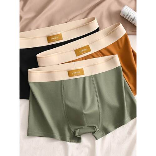 3pcs Men Underwear Cotton BoxerShorts Hombre Panties Man Bre