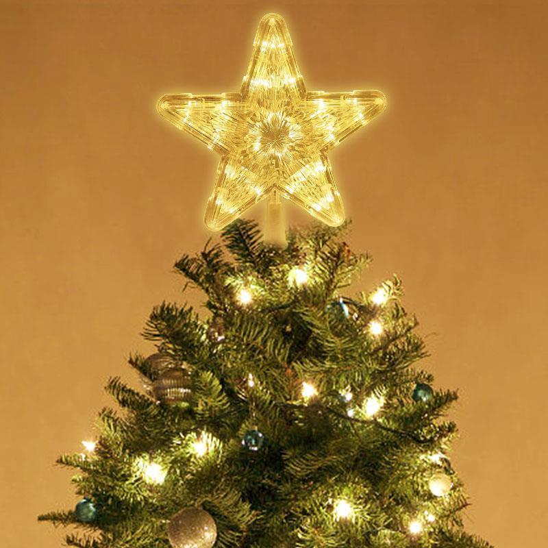 Christmas Tree Top Star LED Light Lamp Christmas Decorations