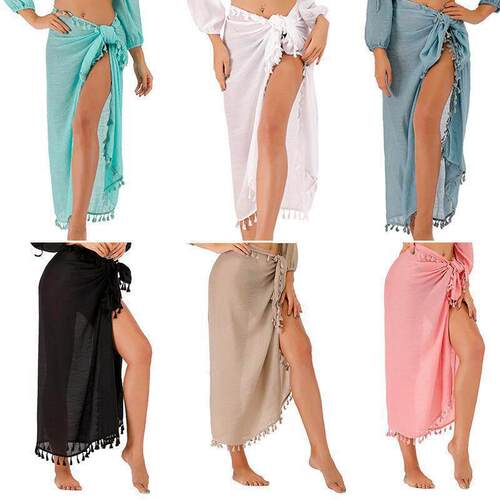 Women Swimsuit Coverups Long Bikini Wraps 沙滩巾围裙半身裙