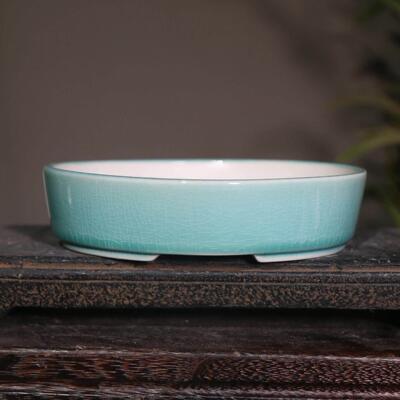 Purple Sand Flower Pot Ceramic Oval Bonsai Pot Looking for T